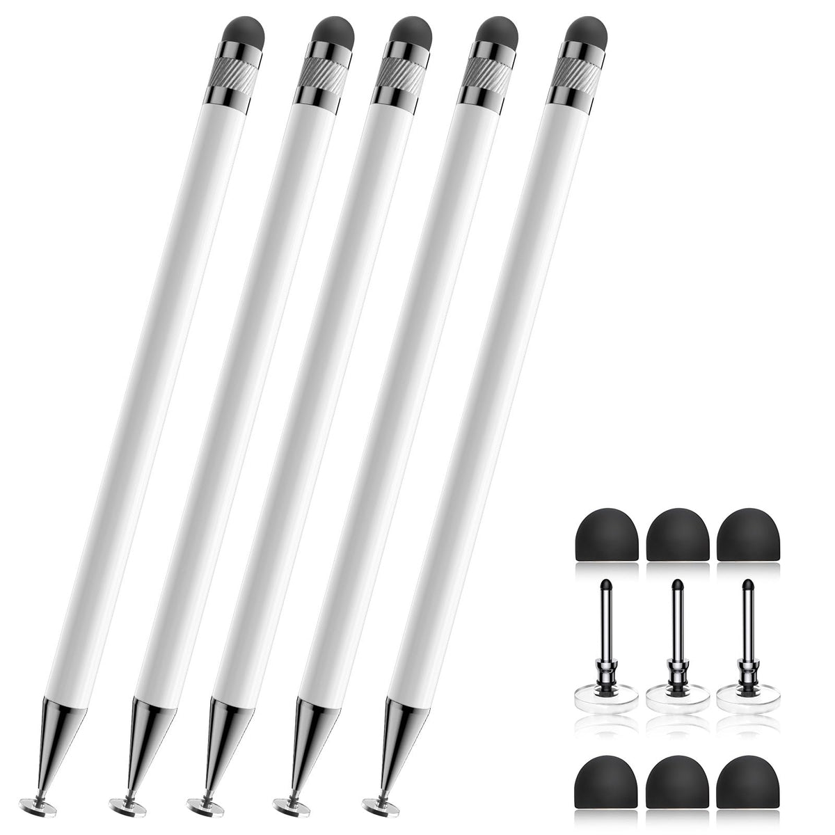 Bopomofo Stylus(5 Pcs),2-in-1 Stylus Pen for Touchscreen,Capacitive Stylus