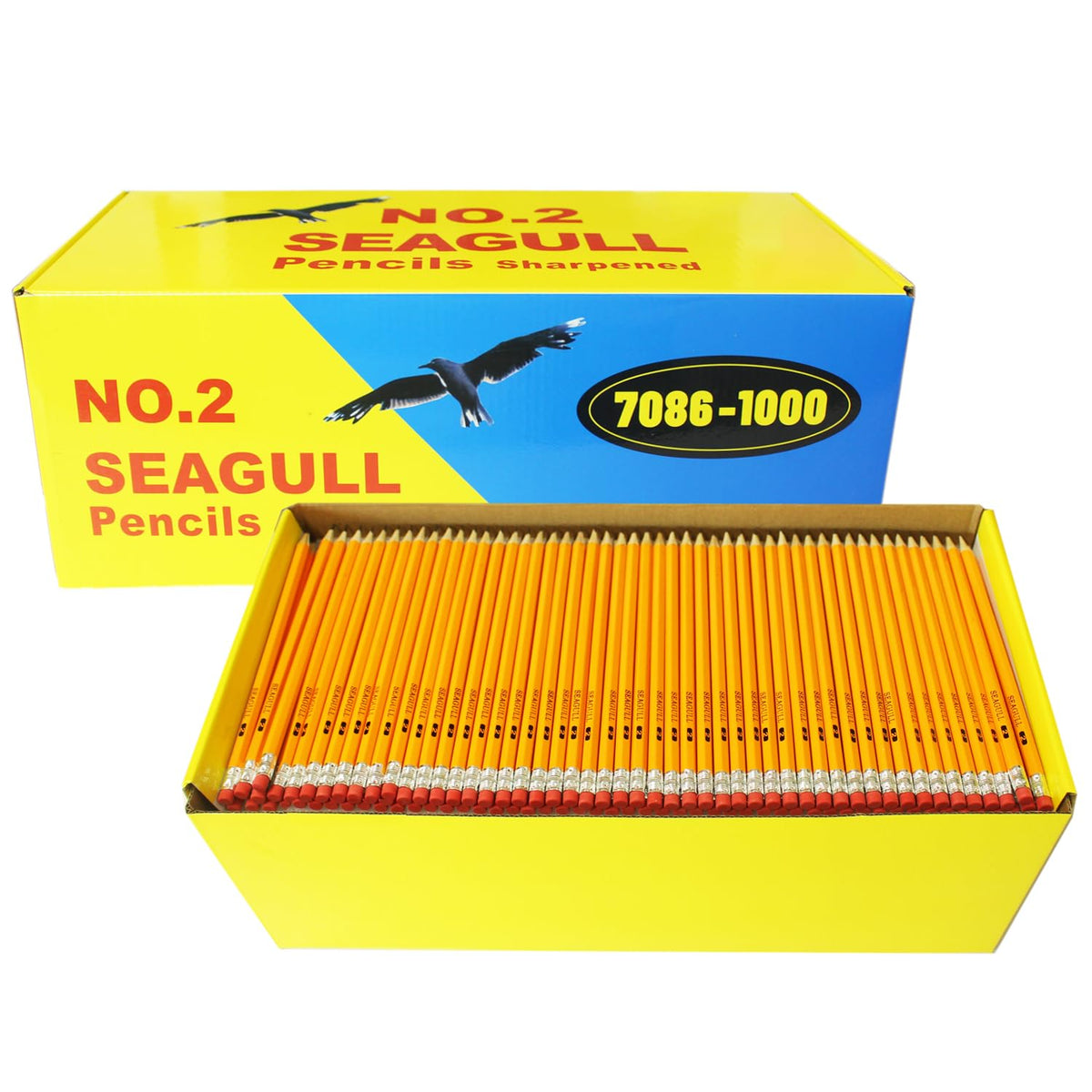 Seagull #2 HB Pencils, Pre-Sharpened, 144 Count