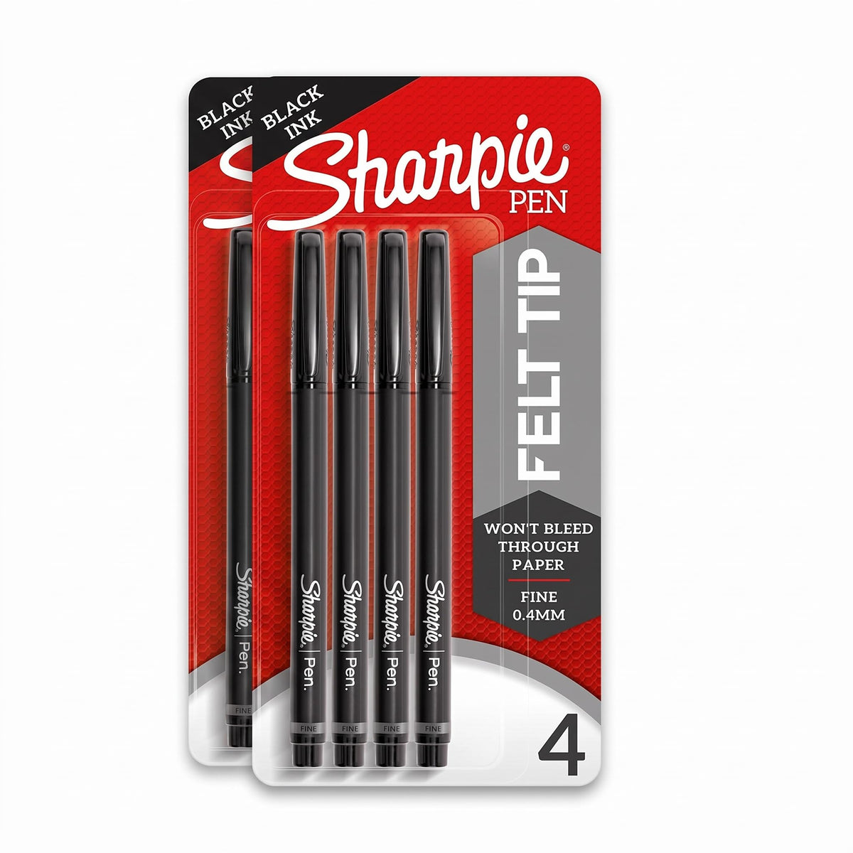 Sharpie Felt Tip Medium Point Black Pens, Drawing & Writing Pens Ideal for School Supplies, Office s and Teacher s, Quick-Drying, No Bleed