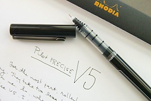PILOT Precise V5 Stick Pens, Extra Fine Point 0.5mm, Black, 4-Pack