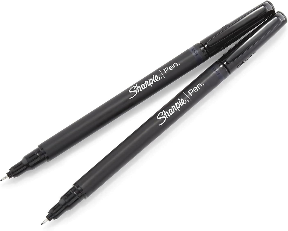 Sharpie Felt Tip Medium Point Black Pens, Drawing & Writing Pens Ideal for School Supplies, Office s and Teacher s, Quick-Drying, No Bleed