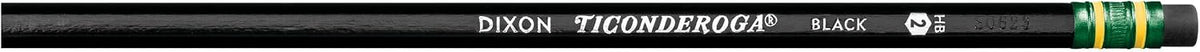 Ticonderoga Wood-Cased Pencils, #2 HB Soft, Black, 12 Count