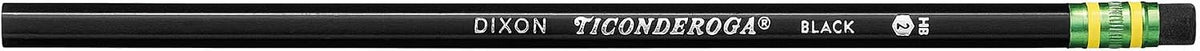 Ticonderoga Wood-Cased Pencils, 2 HB Soft, Black, 24 Count