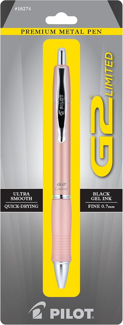 PILOT G2 Limited Matte Black Gel Pen, Fine Point 0.7mm, Black Ink, 1-Pack