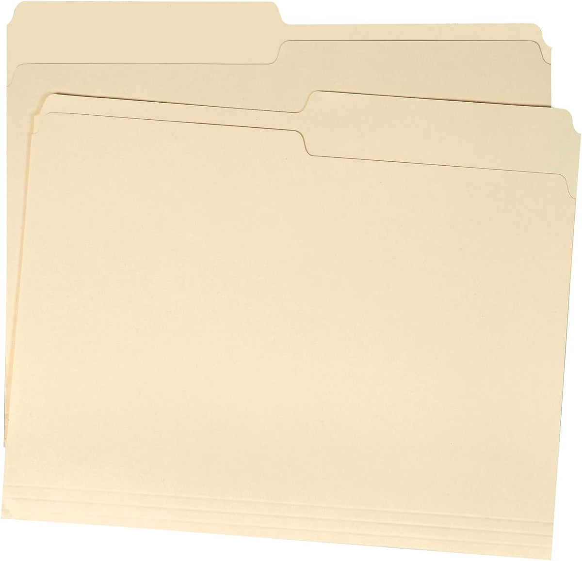 Amazon Basics Manila File Folders, Letter Size, 1/2 Tab in Left and Right Positions, 8.5" x 11", 36-Pack