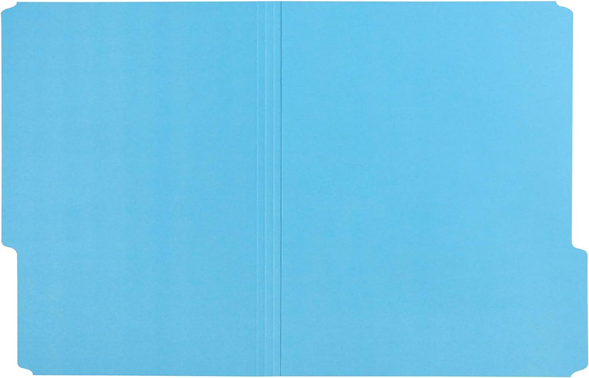 Amazon Basics File Folders for Organization, Letter Size, 1/3 Cut Tab, Sturdy with Tabs for Organizing and Filing, Blue, 36-Pack
