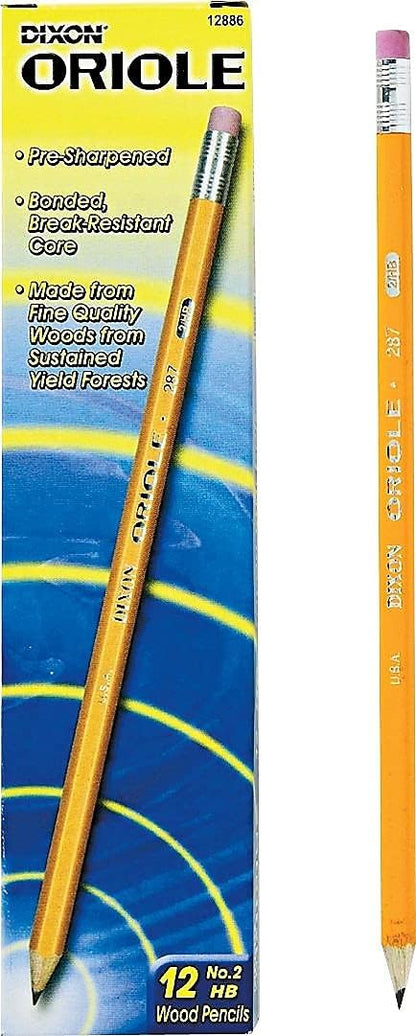 Dixon Oriole Presharpened Pencil, 12 Count ( Packaging May Vary )