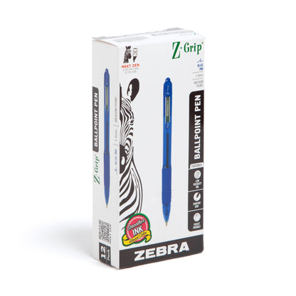Zebra Pen Z-Grip Retractable Ballpoint Pen, Black Ink, 1.0mm, 24 Bulk-Pack