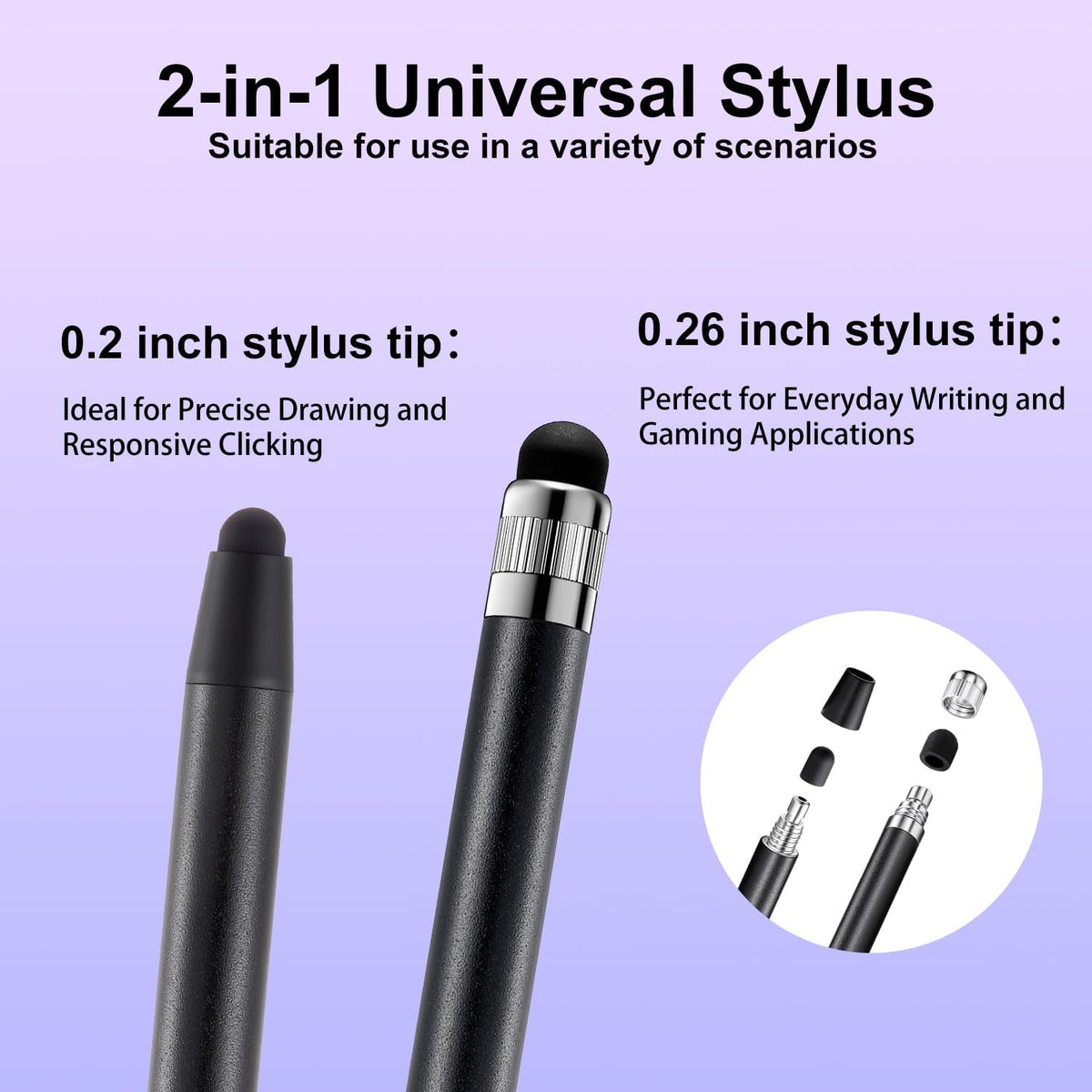 ChaoQ Stylus Pen for Touchscreen, 3pcs Stylus Pen for iPad iPhone Android