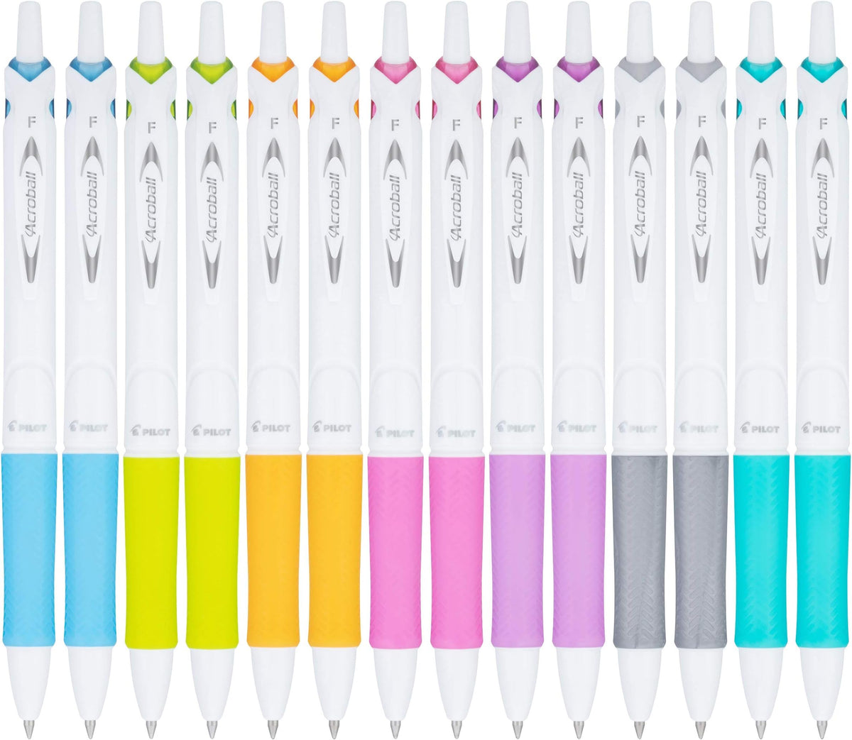 PILOT Acroball PureWhite Advanced Ink Ball Point Pens, 0.7mm, 5-Pack