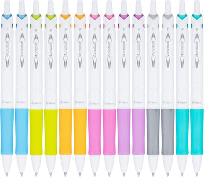 PILOT Acroball PureWhite Advanced Ink Ball Point Pens, 0.7mm, 5-Pack