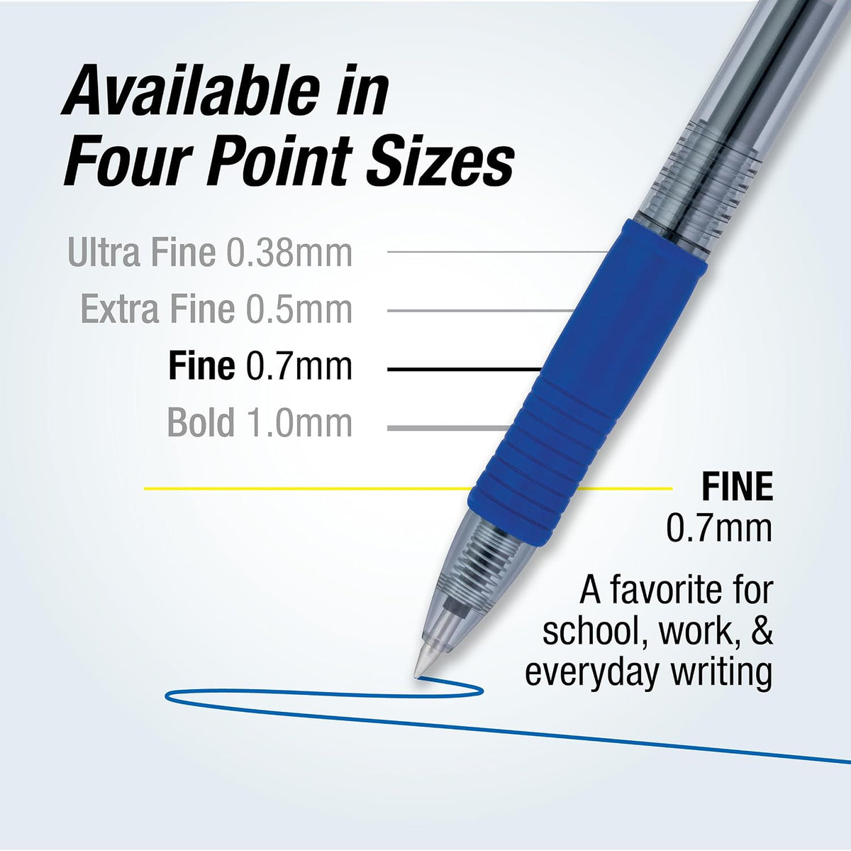 PILOT G2 Premium Gel Pens, Fine Point 0.7mm, Blue Ink, 4-Pack