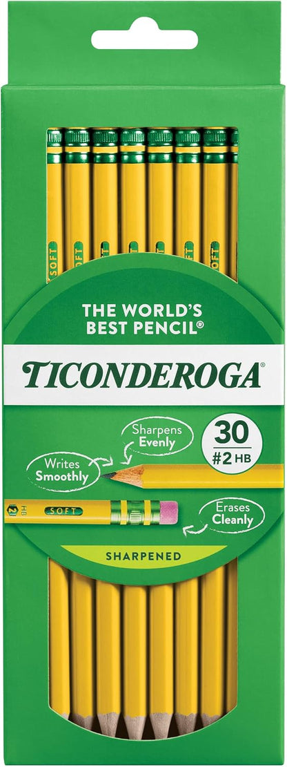 Ticonderoga Wood-Cased Pencils, Pre-Sharpened