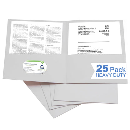 Zzrywuty 50 Packs Two Pocket File Folders with Business Card Slot,Textured Paper,Letter Size,Holds 100 Plus Sheets for School,Office,Business,Royal Blue