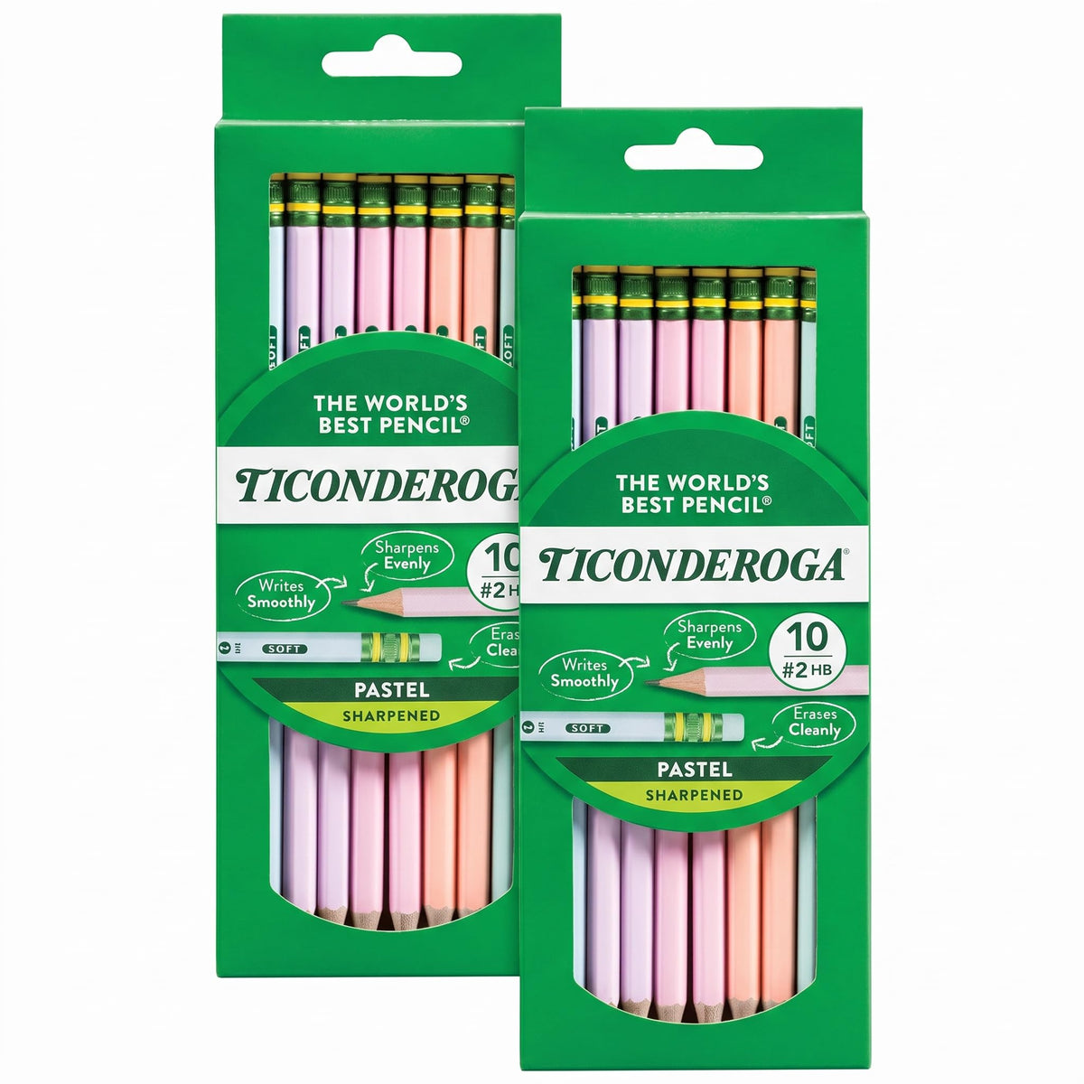 Ticonderoga Wood-Cased Pencils Pre-Sharpened, Arctic Blues, 10 Count