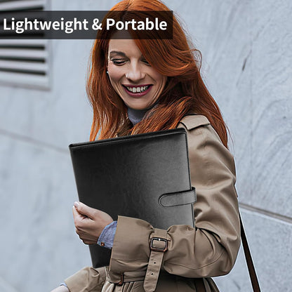 Professional Padfolio with Clipboard, Faux Leather Portfolio Folder Binder
