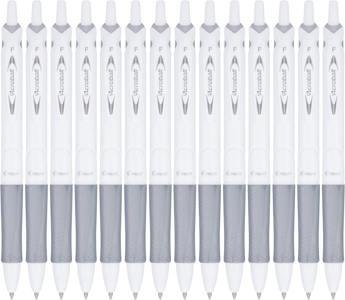 PILOT Acroball PureWhite Advanced Ink Ball Point Pens, 0.7mm, 5-Pack