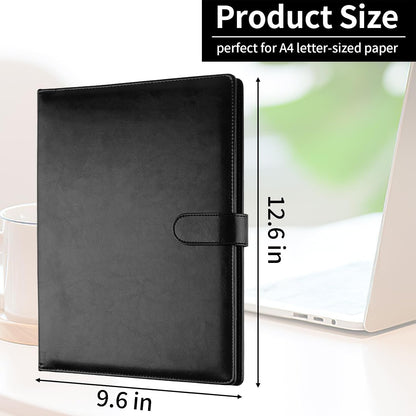 Professional Padfolio with Clipboard, Faux Leather Portfolio Folder Binder