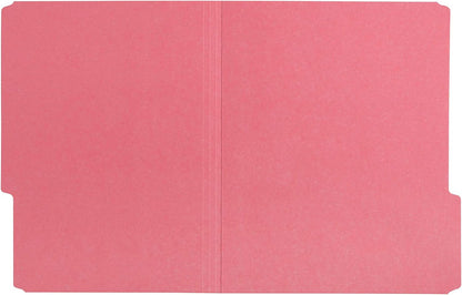 Amazon Basics File Folders for Organization, Letter Size, 1/3 Cut Tab, Red, 36-Pack