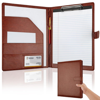Professional Padfolio with Clipboard, Faux Leather Portfolio Folder Binder