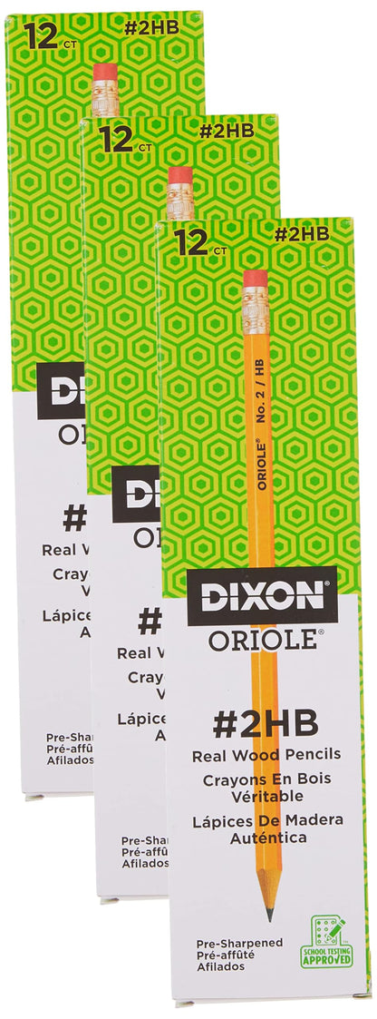 Dixon Oriole Presharpened Pencil, 12 Count ( Packaging May Vary )