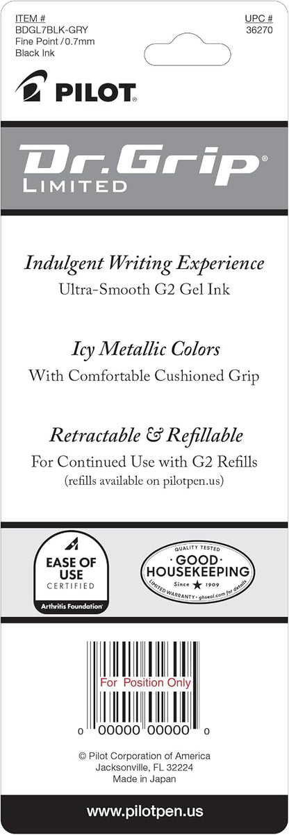 PILOT Dr. Grip Limited Gel Pen, Fine Point, Black Ink, Single Pen