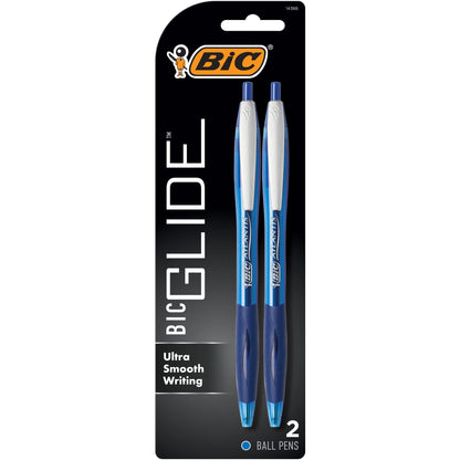 BIC Glide Black Retractable Ballpoint Pens, 1.0mm Medium Point, 4-Count