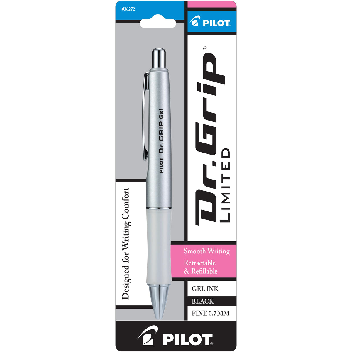 PILOT Dr. Grip Limited Gel Pen, Fine Point, Black Ink, Single Pen