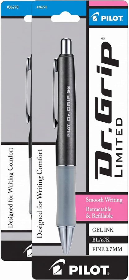 PILOT Dr. Grip Limited Gel Pen, Fine Point, Black Ink, Single Pen