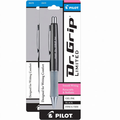 PILOT Dr. Grip Limited Gel Pen, Fine Point, Black Ink, Single Pen