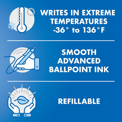 PILOT Acroball 1000 Ballpoint Pen, Blue Barrel, Black Ink, Single Pen