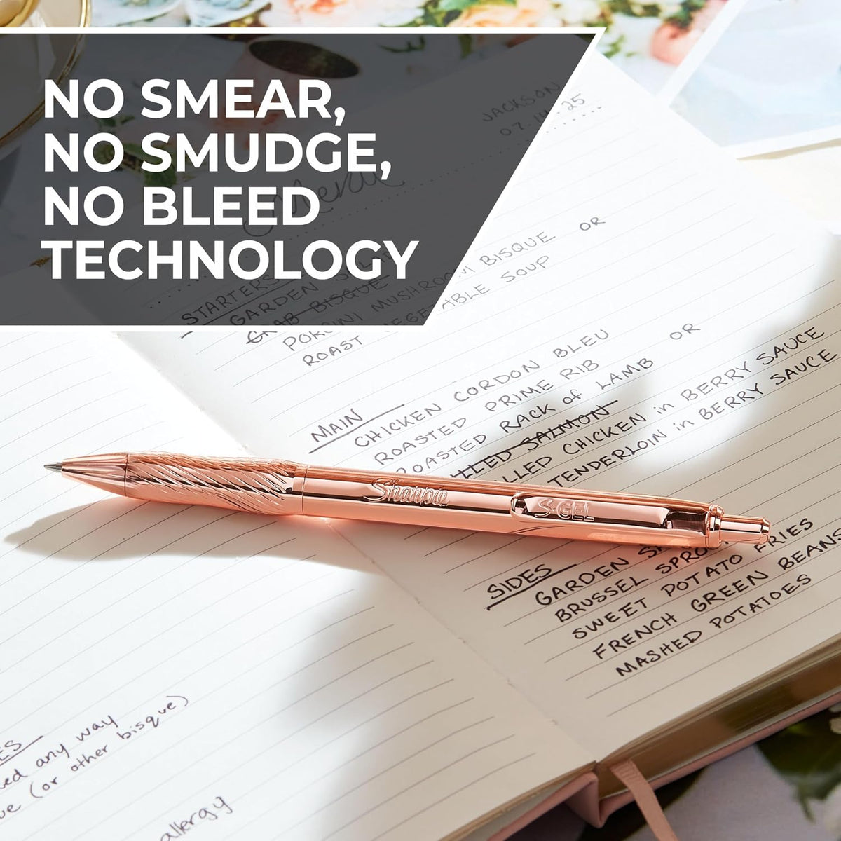 Sharpie S-Gel Gel Pen, Copper Metal Body, Medium Point (0.7mm), Black Ink, Includes 1 Pen and 1 Additional Ink Refill
