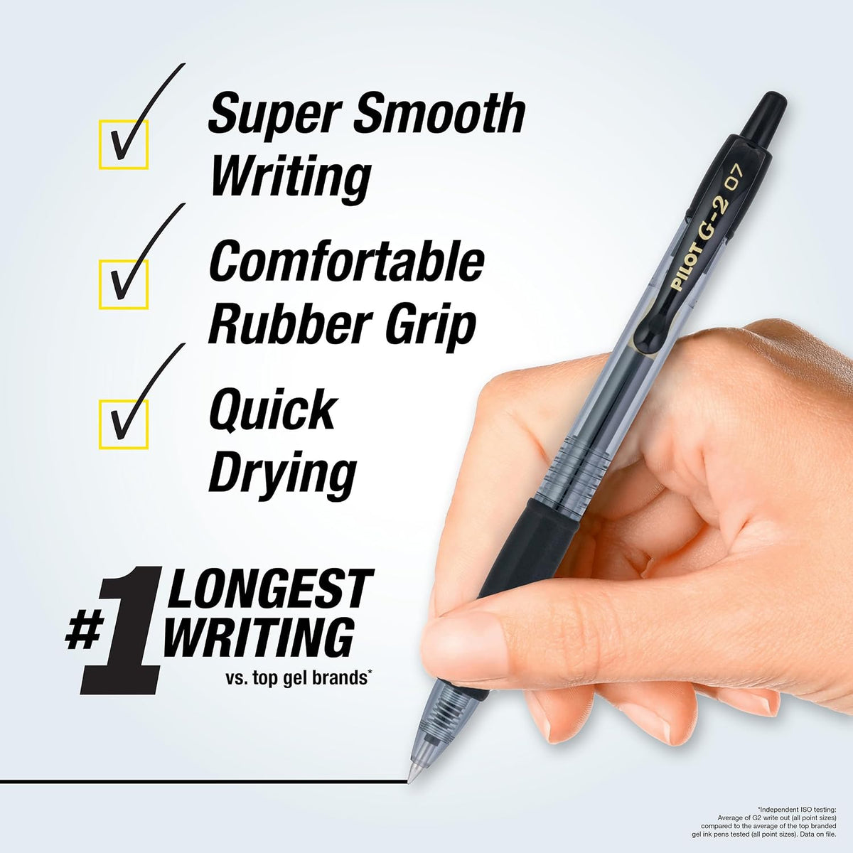 PILOT G2 Premium Gel Pens, Fine Point 0.7mm, Black Ink, 12-Pack