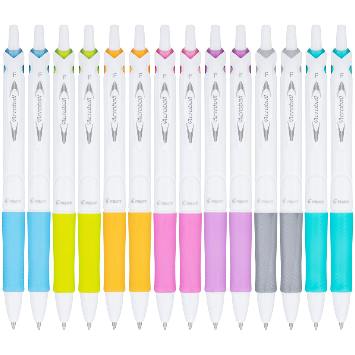 PILOT Acroball PureWhite Advanced Ink Ball Point Pens, 0.7mm, 5-Pack