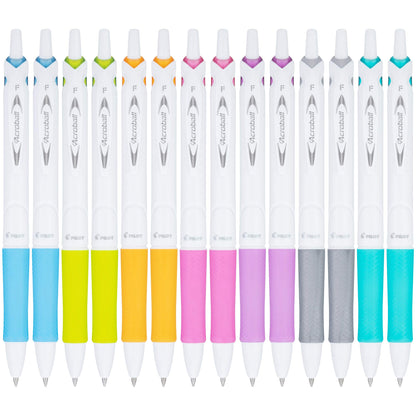 PILOT Acroball PureWhite Advanced Ink Ball Point Pens, 0.7mm, 5-Pack