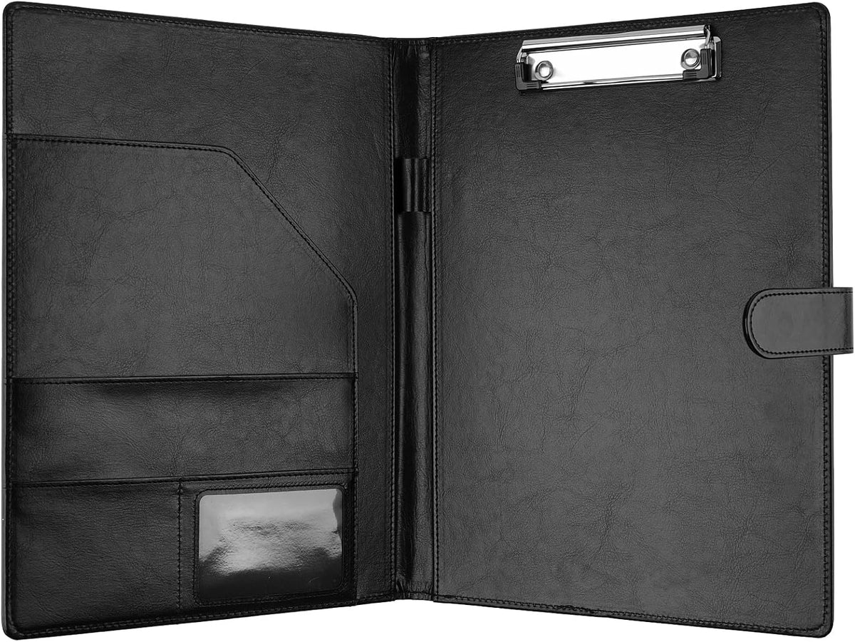 Professional Padfolio with Clipboard, Faux Leather Portfolio Folder Binder