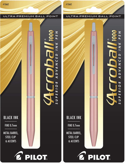 PILOT Acroball 1000 Ballpoint Pen, Blue Barrel, Black Ink, Single Pen