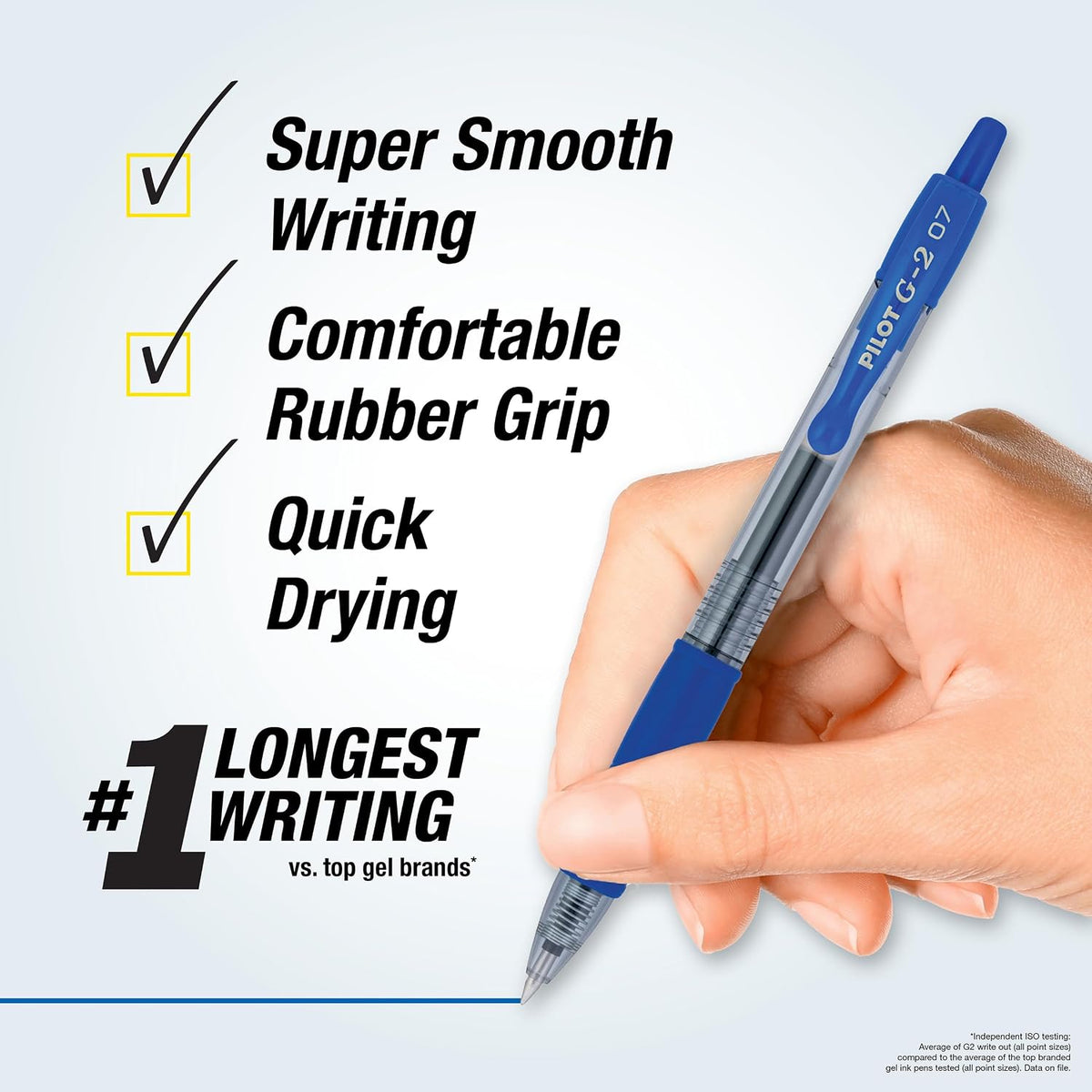 PILOT G2 Premium Gel Pens, Fine Point 0.7mm, Blue Ink, 4-Pack