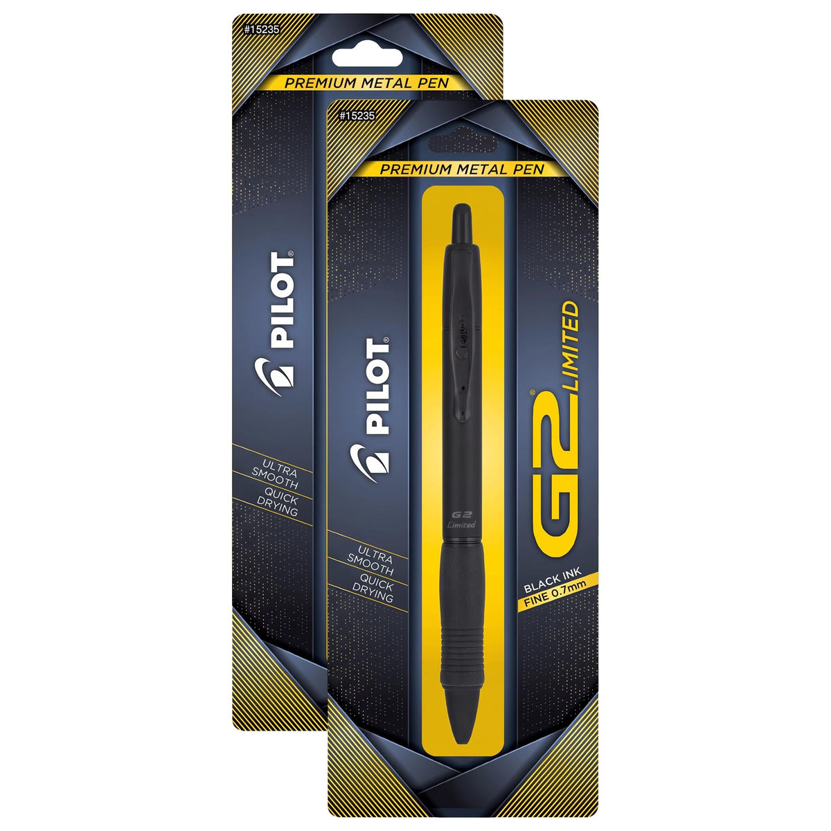 PILOT G2 Limited Matte Black Gel Pen, Fine Point 0.7mm, Black Ink, 1-Pack