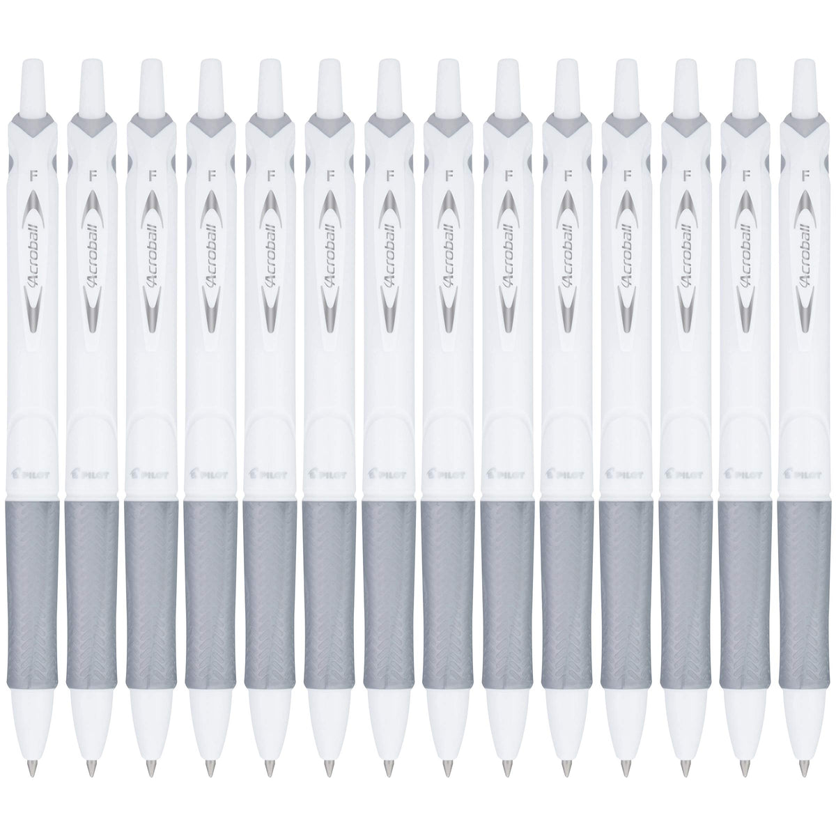 PILOT Acroball PureWhite Advanced Ink Ball Point Pens, 0.7mm, 5-Pack