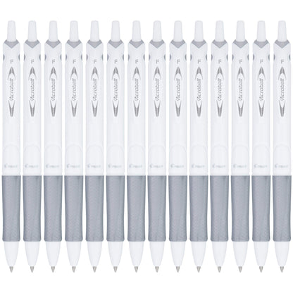 PILOT Acroball PureWhite Advanced Ink Ball Point Pens, 0.7mm, 5-Pack