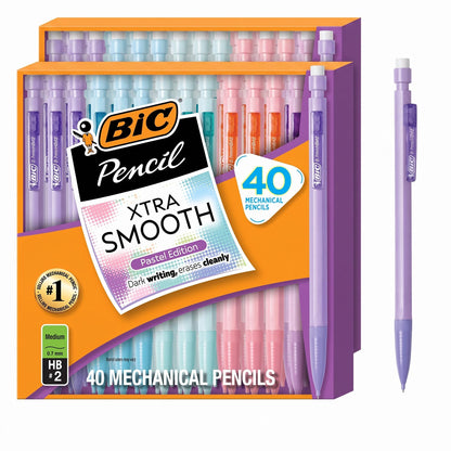 BIC Xtra Smooth Mechanical Pencil, 0.7 mm Medium Point, 40-Count Pack