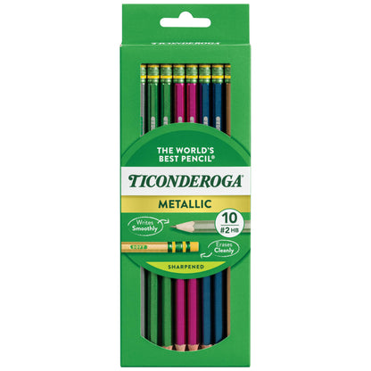 Ticonderoga Wood-Cased Pencils, Pre-Sharpened, #2 HB Soft, Pastel Colors