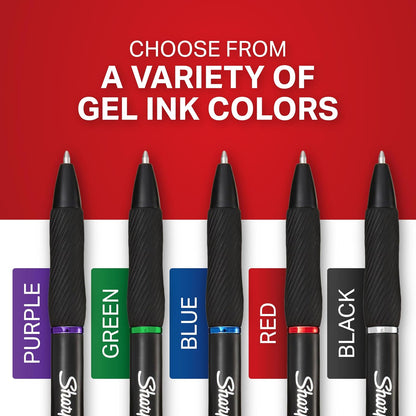 Sharpie S-Gel Retractable Gel Pen, Medium Point, Black Ink, 4/Pack (2096134)