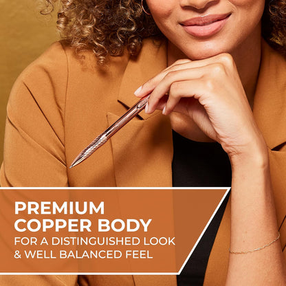 Sharpie S-Gel Gel Pen, Copper Metal Body, Medium Point (0.7mm), Black Ink, Includes 1 Pen and 1 Additional Ink Refill