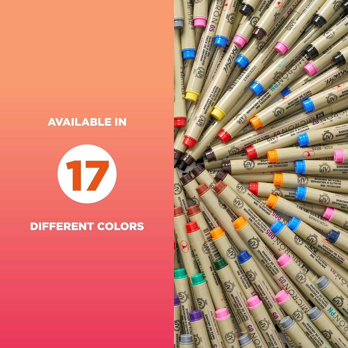 Sakura Pigma Micron Fineliner Pens, Black, Assorted Points - 6 Pack