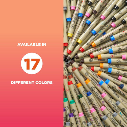Sakura Pigma Micron Fineliner Pens, Black, Assorted Points - 6 Pack